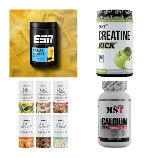 Wettkampfvorbereitung: ESN ISOCLEAR + MST Creatine + 2 weitere – alle enthaltenen Artikel