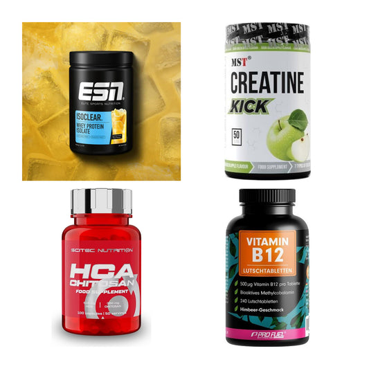 Wettkampfvorbereitung: ESN ISOCLEAR + MST Creatine + 2 weitere – alle enthaltenen Artikel