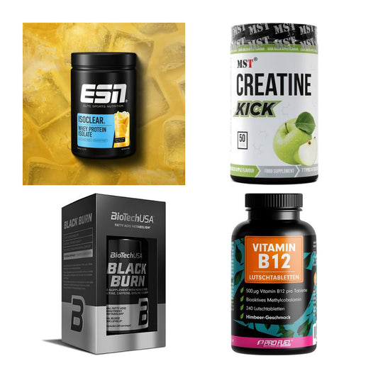Wettkampfvorbereitung: ESN ISOCLEAR + MST Creatine + 2 weitere – alle enthaltenen Artikel