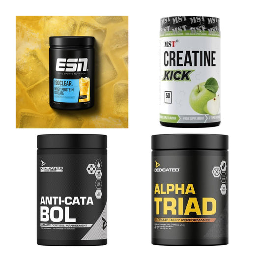 Wettkampfvorbereitung: ESN ISOCLEAR + MST Creatine + 2 weitere – alle enthaltenen Artikel