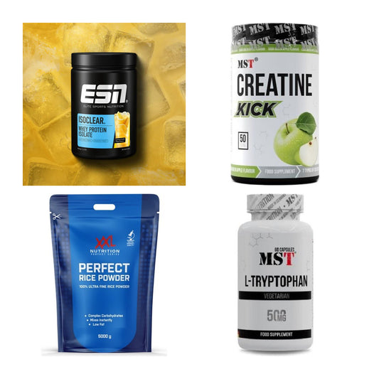 Wettkampfvorbereitung: ESN ISOCLEAR + MST Creatine + 2 weitere – alle enthaltenen Artikel