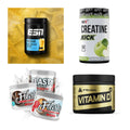 Wettkampfvorbereitung: ESN ISOCLEAR + MST Creatine + 2 weitere – alle enthaltenen Artikel