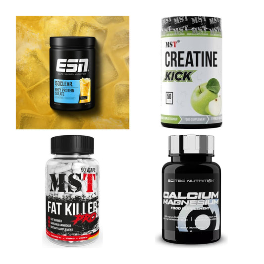 Wettkampfvorbereitung: ESN ISOCLEAR + MST Creatine + 2 weitere – alle enthaltenen Artikel