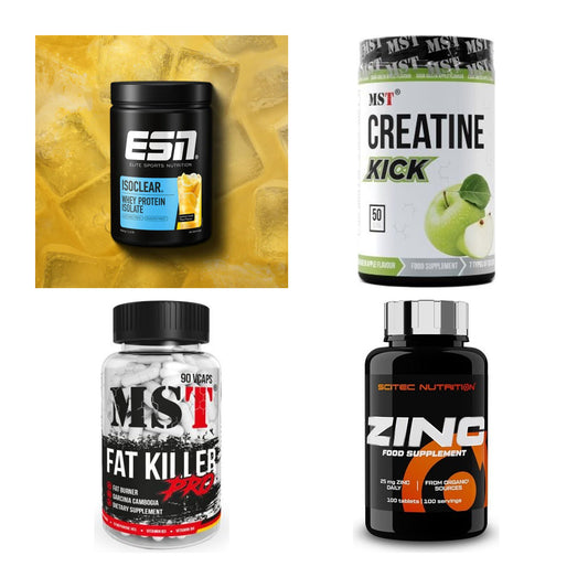 Wettkampfvorbereitung: ESN ISOCLEAR + MST Creatine + 2 weitere – alle enthaltenen Artikel