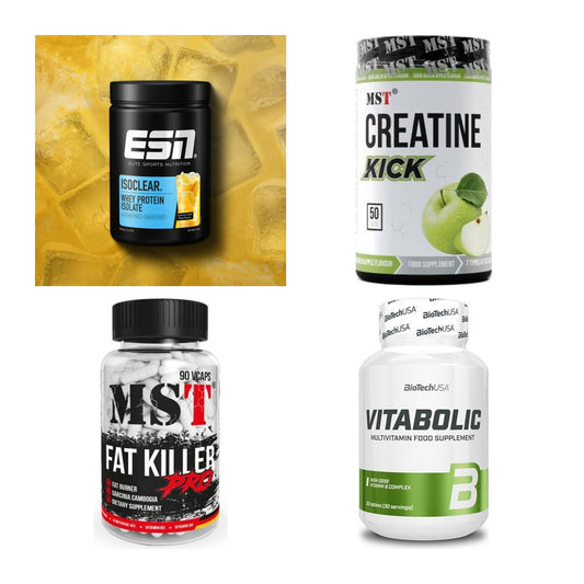 Wettkampfvorbereitung: ESN ISOCLEAR + MST Creatine + 2 weitere – alle enthaltenen Artikel