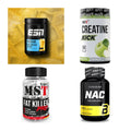 Wettkampfvorbereitung: ESN ISOCLEAR + MST Creatine + 2 weitere – alle enthaltenen Artikel