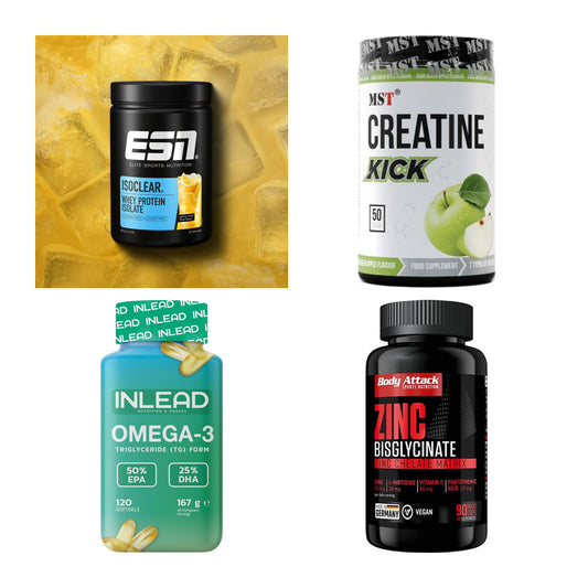 Wettkampfvorbereitung: ESN ISOCLEAR + MST Creatine + 2 weitere – alle enthaltenen Artikel