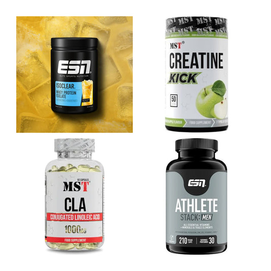 Wettkampfvorbereitung: ESN ISOCLEAR + MST Creatine + 2 weitere – alle enthaltenen Artikel