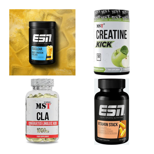 Wettkampfvorbereitung: ESN ISOCLEAR + MST Creatine + 2 weitere – alle enthaltenen Artikel