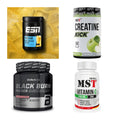 Wettkampfvorbereitung: ESN ISOCLEAR + MST Creatine + 2 weitere – alle enthaltenen Artikel