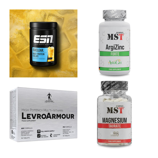 Wettkampfvorbereitung: ESN ISOCLEAR + MST ArgiZinc + 2 weitere – alle enthaltenen Artikel