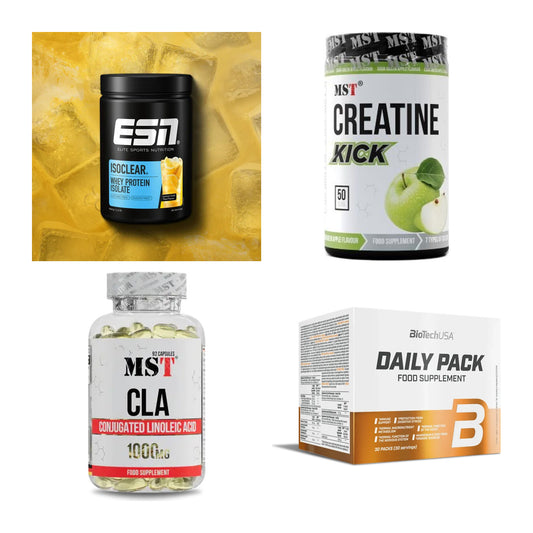 Wettkampfvorbereitung: ESN ISOCLEAR + MST Creatine + 2 weitere – alle enthaltenen Artikel