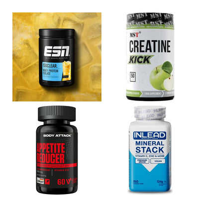 Wettkampfvorbereitung: ESN ISOCLEAR + MST Creatine + 2 weitere – alle enthaltenen Artikel