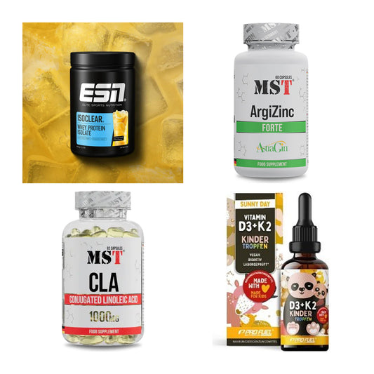 Wettkampfvorbereitung: ESN ISOCLEAR + MST ArgiZinc + 2 weitere – alle enthaltenen Artikel