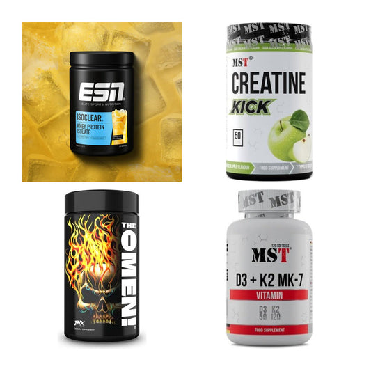 Wettkampfvorbereitung: ESN ISOCLEAR + MST Creatine + 2 weitere – alle enthaltenen Artikel