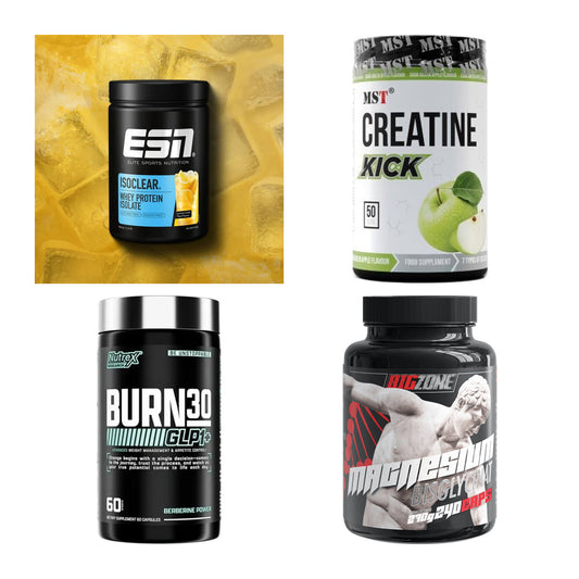 Wettkampfvorbereitung: ESN ISOCLEAR + MST Creatine + 2 weitere – alle enthaltenen Artikel