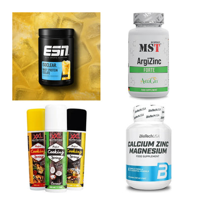 Wettkampfvorbereitung: ESN ISOCLEAR + MST ArgiZinc + 2 weitere – alle enthaltenen Artikel