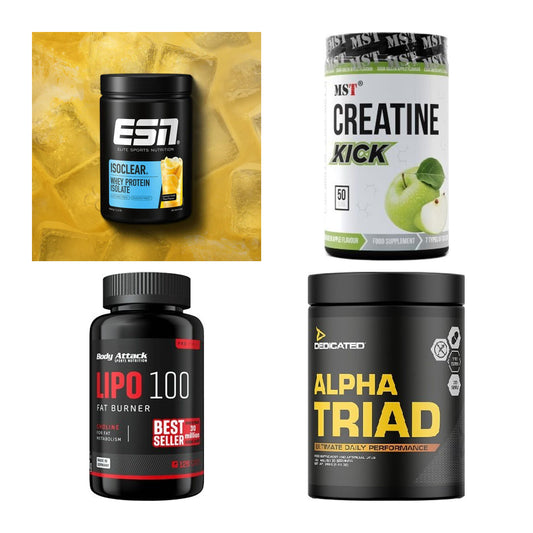 Wettkampfvorbereitung: ESN ISOCLEAR + MST Creatine + 2 weitere – alle enthaltenen Artikel