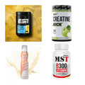 Wettkampfvorbereitung: ESN ISOCLEAR + MST Creatine + 2 weitere – alle enthaltenen Artikel