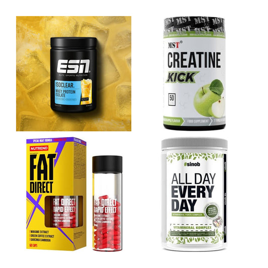 Wettkampfvorbereitung: ESN ISOCLEAR + MST Creatine + 2 weitere – alle enthaltenen Artikel