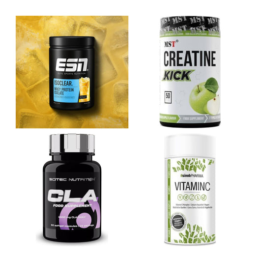 Wettkampfvorbereitung: ESN ISOCLEAR + MST Creatine + 2 weitere – alle enthaltenen Artikel