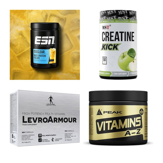 Wettkampfvorbereitung: ESN ISOCLEAR + MST Creatine + 2 weitere – alle enthaltenen Artikel