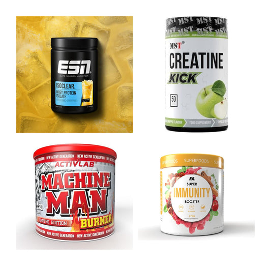 Wettkampfvorbereitung: ESN ISOCLEAR + MST Creatine + 2 weitere – alle enthaltenen Artikel