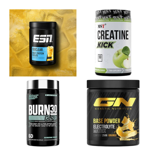 Wettkampfvorbereitung: ESN ISOCLEAR + MST Creatine + 2 weitere – alle enthaltenen Artikel