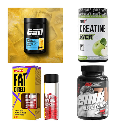 Wettkampfvorbereitung: ESN ISOCLEAR + MST Creatine + 2 weitere – alle enthaltenen Artikel