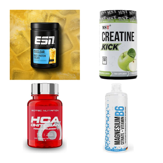 Wettkampfvorbereitung: ESN ISOCLEAR + MST Creatine + 2 weitere – alle enthaltenen Artikel