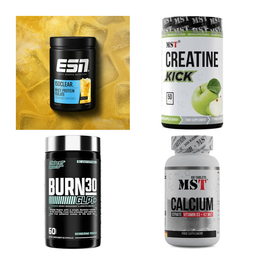 Wettkampfvorbereitung: ESN ISOCLEAR + MST Creatine + 2 weitere – alle enthaltenen Artikel
