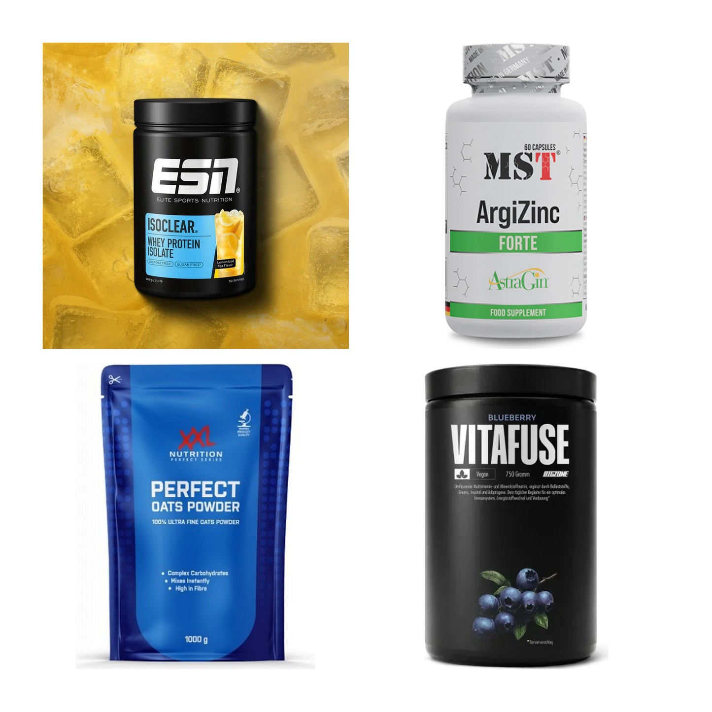 Wettkampfvorbereitung: ESN ISOCLEAR + MST ArgiZinc + 2 weitere – alle enthaltenen Artikel