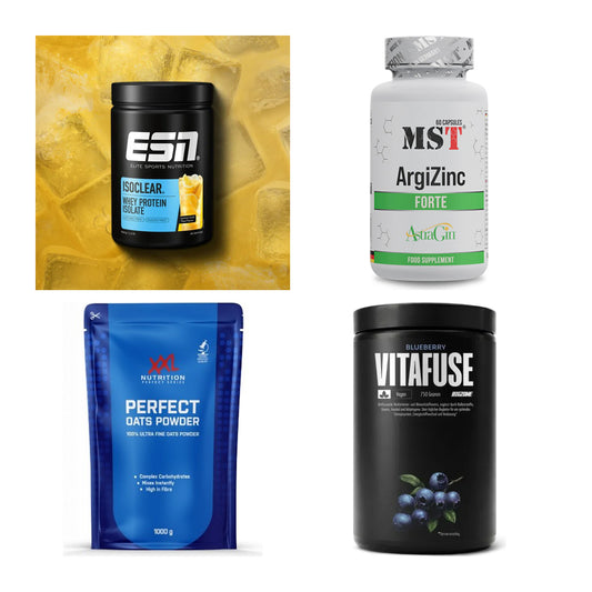 Wettkampfvorbereitung: ESN ISOCLEAR + MST ArgiZinc + 2 weitere – alle enthaltenen Artikel