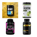Wettkampfvorbereitung: ESN ISOCLEAR + MST Creatine + 2 weitere – alle enthaltenen Artikel