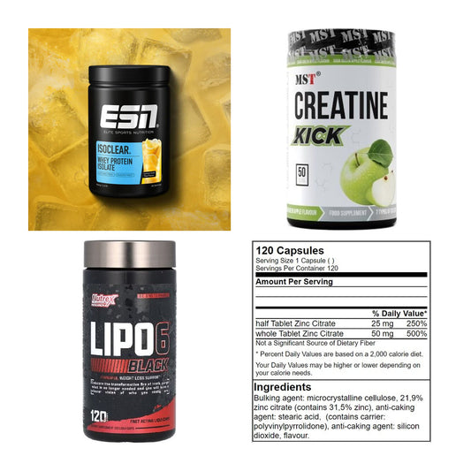 Wettkampfvorbereitung: ESN ISOCLEAR + MST Creatine + 2 weitere – alle enthaltenen Artikel