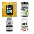 Wettkampfvorbereitung: ESN ISOCLEAR + MST Creatine + 2 weitere – alle enthaltenen Artikel