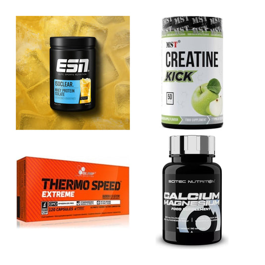 Wettkampfvorbereitung: ESN ISOCLEAR + MST Creatine + 2 weitere – alle enthaltenen Artikel