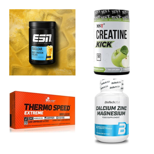 Wettkampfvorbereitung: ESN ISOCLEAR + MST Creatine + 2 weitere – alle enthaltenen Artikel