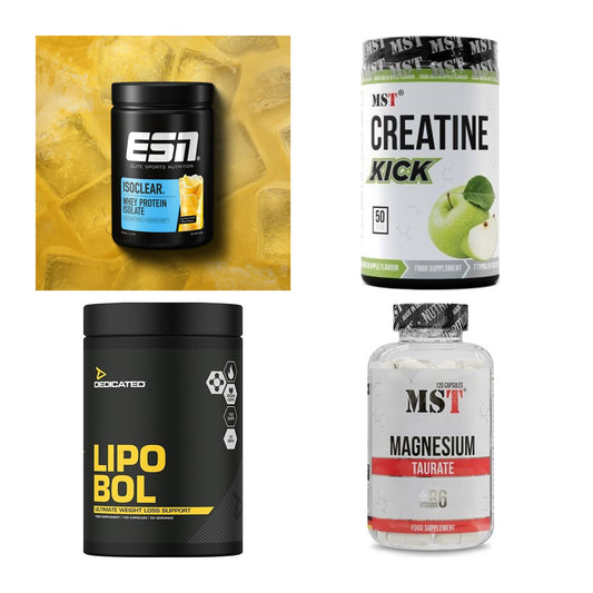 Wettkampfvorbereitung: ESN ISOCLEAR + MST Creatine + 2 weitere – alle enthaltenen Artikel