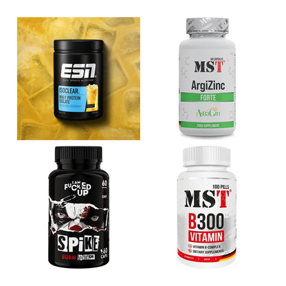 Wettkampfvorbereitung: ESN ISOCLEAR + MST ArgiZinc + 2 weitere – alle enthaltenen Artikel