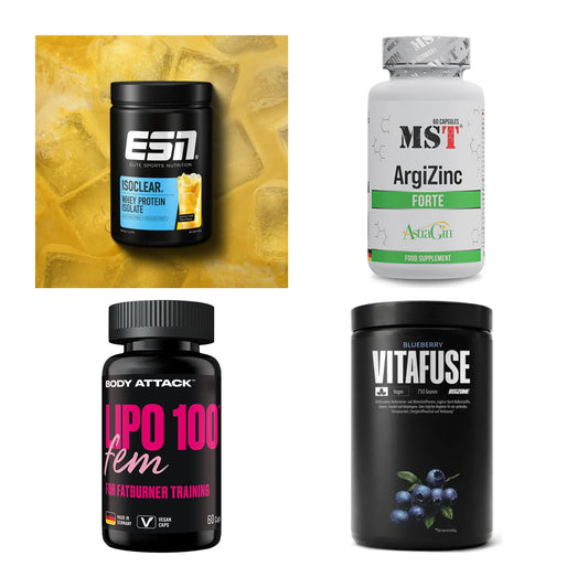 Wettkampfvorbereitung: ESN ISOCLEAR + MST ArgiZinc + 2 weitere – alle enthaltenen Artikel