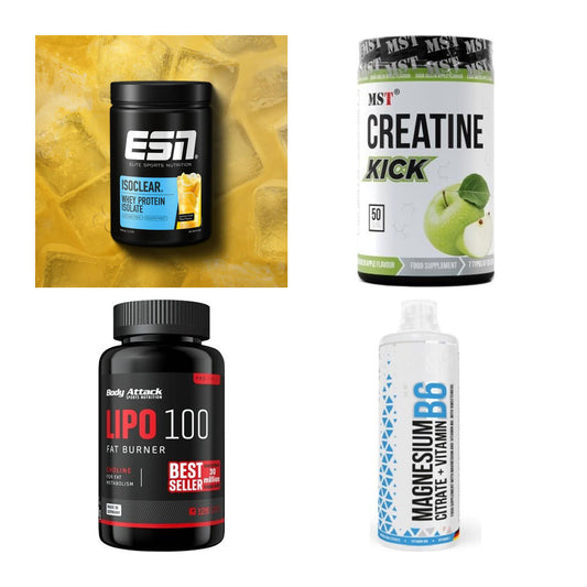 Wettkampfvorbereitung: ESN ISOCLEAR + MST Creatine + 2 weitere – alle enthaltenen Artikel