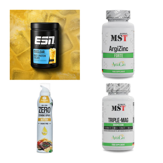 Wettkampfvorbereitung: ESN ISOCLEAR + MST ArgiZinc + 2 weitere – alle enthaltenen Artikel