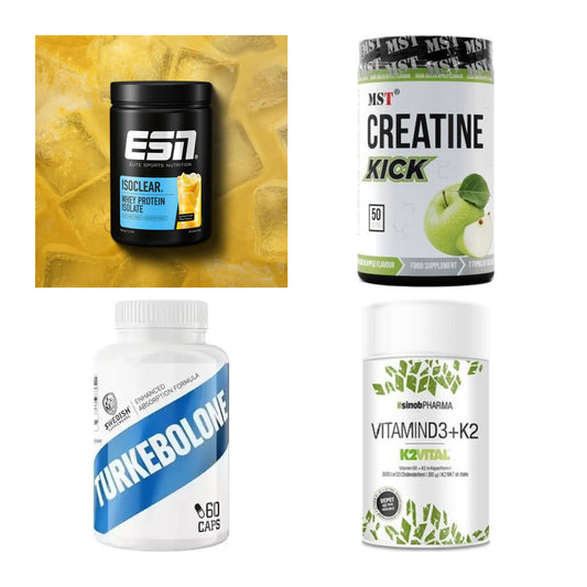 Wettkampfvorbereitung: ESN ISOCLEAR + MST Creatine + 2 weitere – alle enthaltenen Artikel