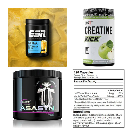 Wettkampfvorbereitung: ESN ISOCLEAR + MST Creatine + 2 weitere – alle enthaltenen Artikel