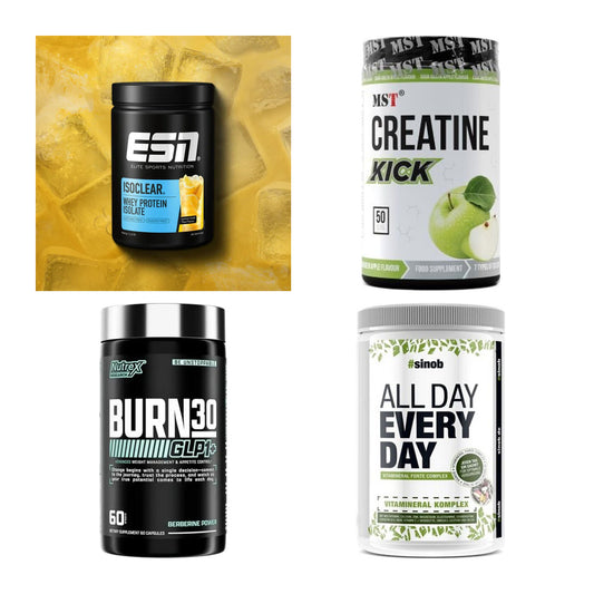 Wettkampfvorbereitung: ESN ISOCLEAR + MST Creatine + 2 weitere – alle enthaltenen Artikel