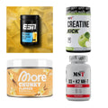 Wettkampfvorbereitung: ESN ISOCLEAR + MST Creatine + 2 weitere – alle enthaltenen Artikel