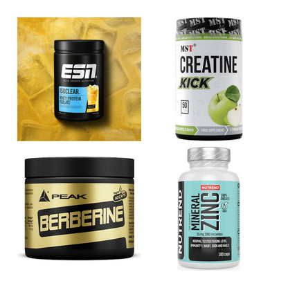 Wettkampfvorbereitung: ESN ISOCLEAR + MST Creatine + 2 weitere – alle enthaltenen Artikel