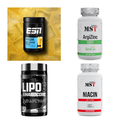 Wettkampfvorbereitung: ESN ISOCLEAR + MST ArgiZinc + 2 weitere – alle enthaltenen Artikel