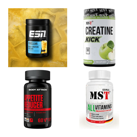 Wettkampfvorbereitung: ESN ISOCLEAR + MST Creatine + 2 weitere – alle enthaltenen Artikel
